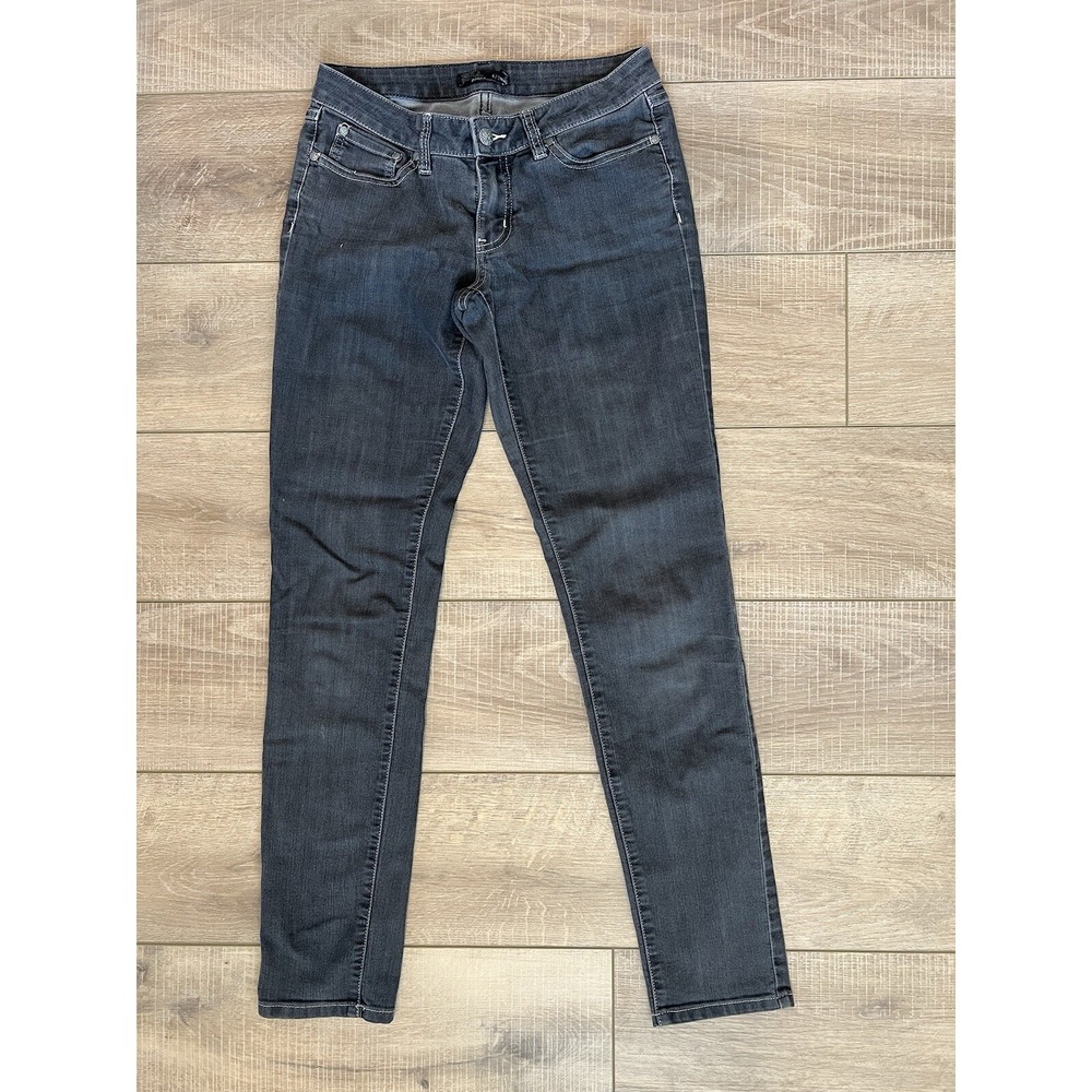 Prana Kara Skinny Gray 4/27 Black Stretch Denim Womens Jeans W4KARA115